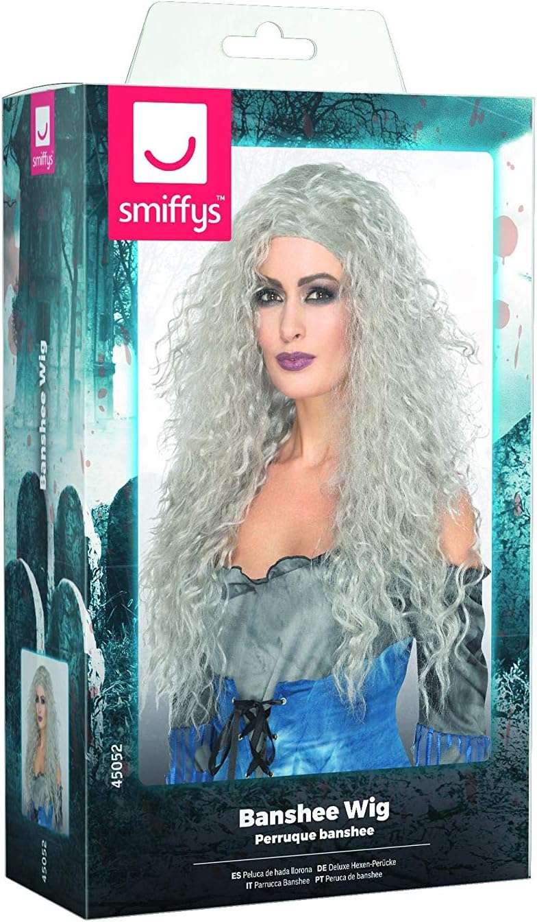 Smiffys Banshee Wig, Grey