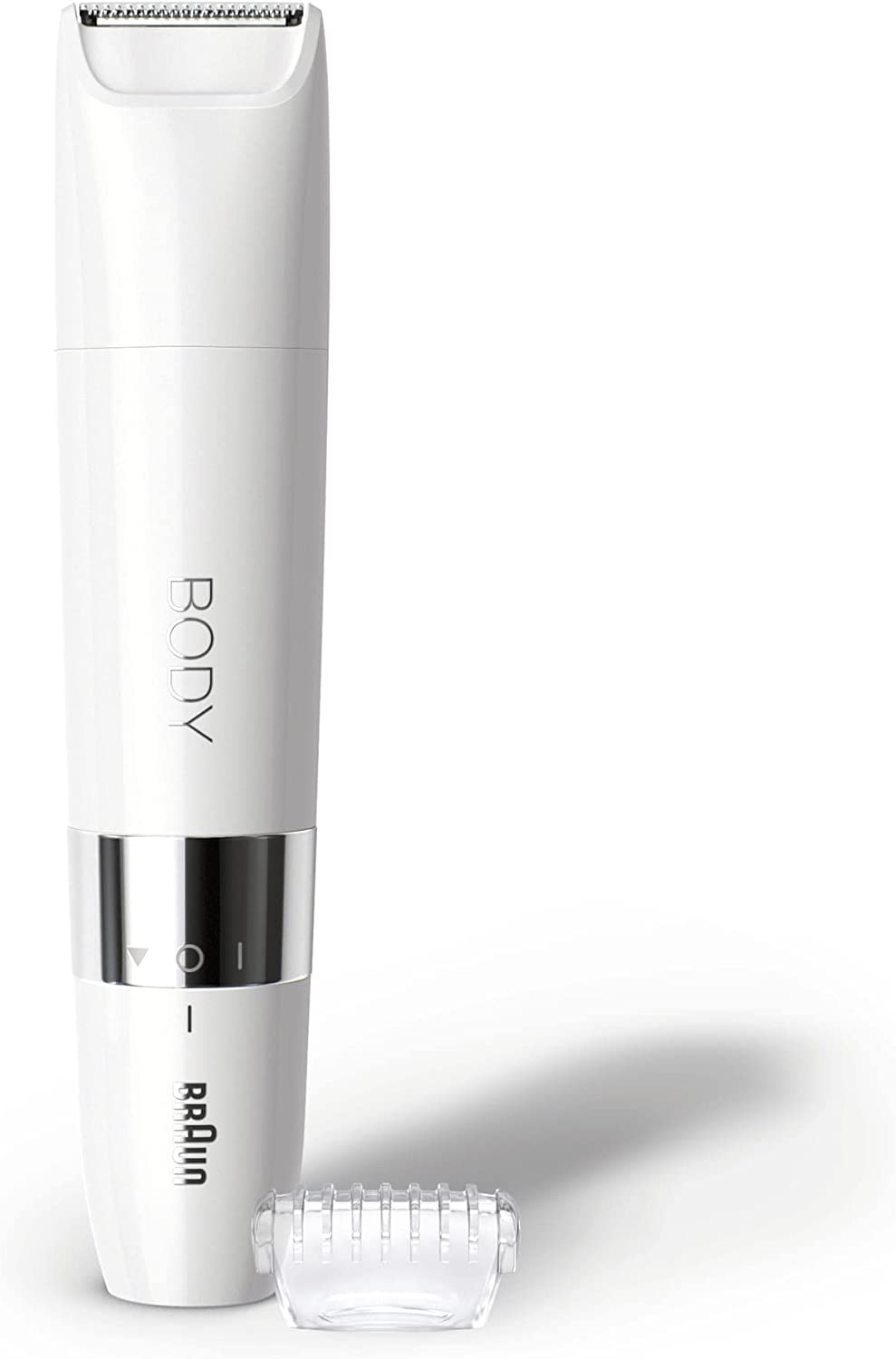Braun Baardtrimmer Voor Mannen, Mini Trimmer, Elektrische Lichaamshaarverwijderaar, Dames En Heren, Nauwkeurige Ontharing Voor Oksels, Borst, Wet & Dry, Met Kam, BS1000, Wit