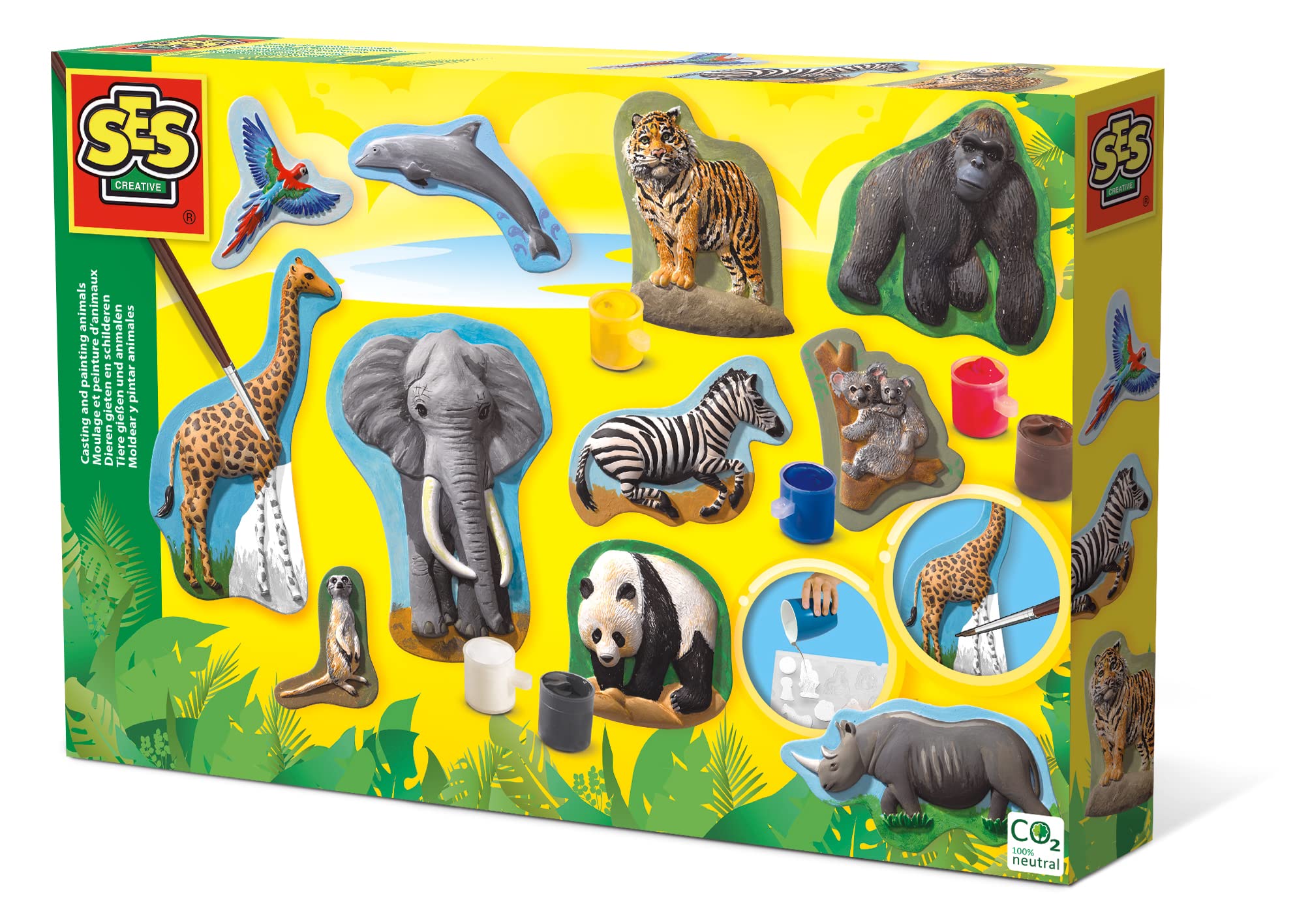 SES Creative 1132 Casting & Painting Animals, Mixed Colours, for 5 years to 9 years