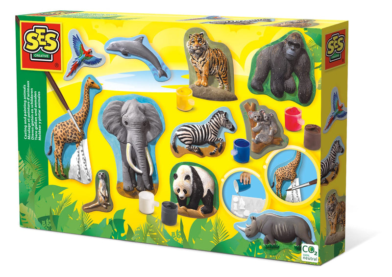 SES Creative 1132 Casting & Painting Animals, Mixed Colours, for 5 years to 9 years