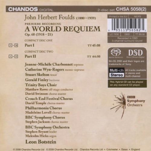 World Requiem, A (Botstein, Bbc So, Finley)