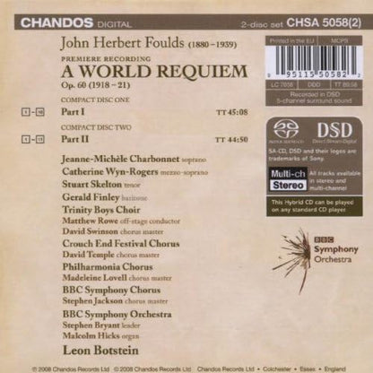 World Requiem, A (Botstein, Bbc So, Finley)