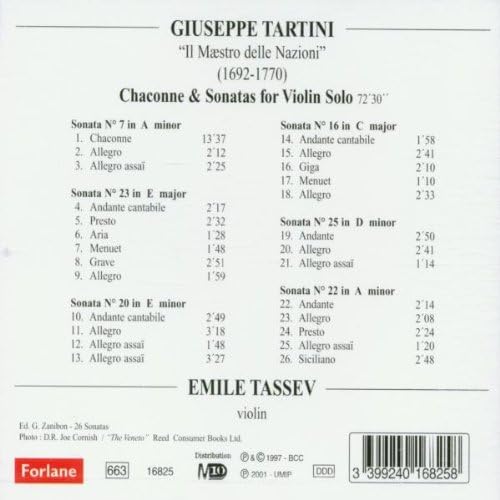 Chaconne & Sonatas For Violin