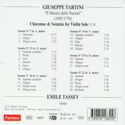 Chaconne & Sonatas For Violin