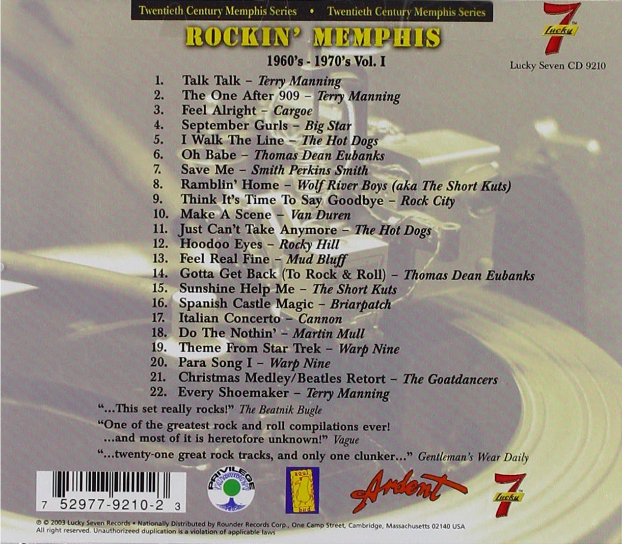Rockin' Memphis: 1960s-1970s, Vol. 1