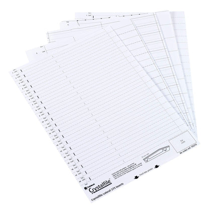Rexel Printable Inserts for Rexel Suspension File Crystal Tabs, White, Crystalfile, Pack of 51, 78050