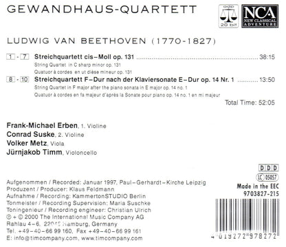 Beethoven: String Quartet in C Sharp Major