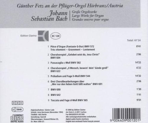 Gunter Fetz Spielt Johann Sebastian Bach