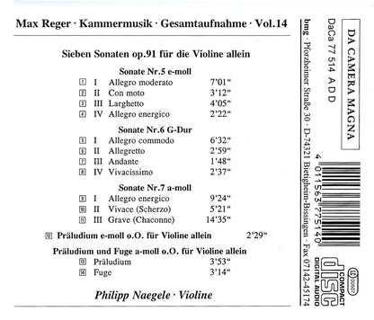 Kammermusik 14:Sonaten 5-7,Op.