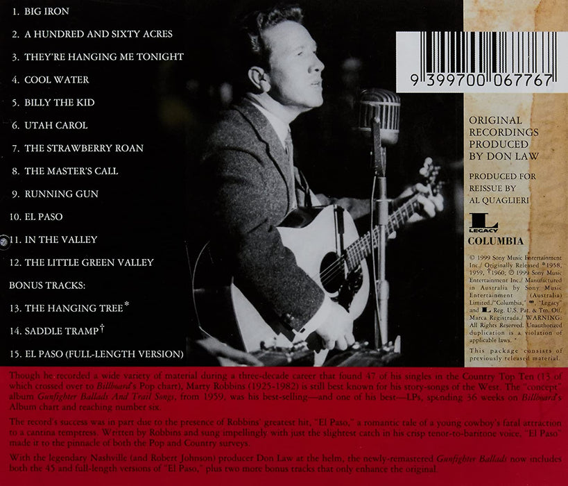 Gunfighter Ballads and Trail Songs CD