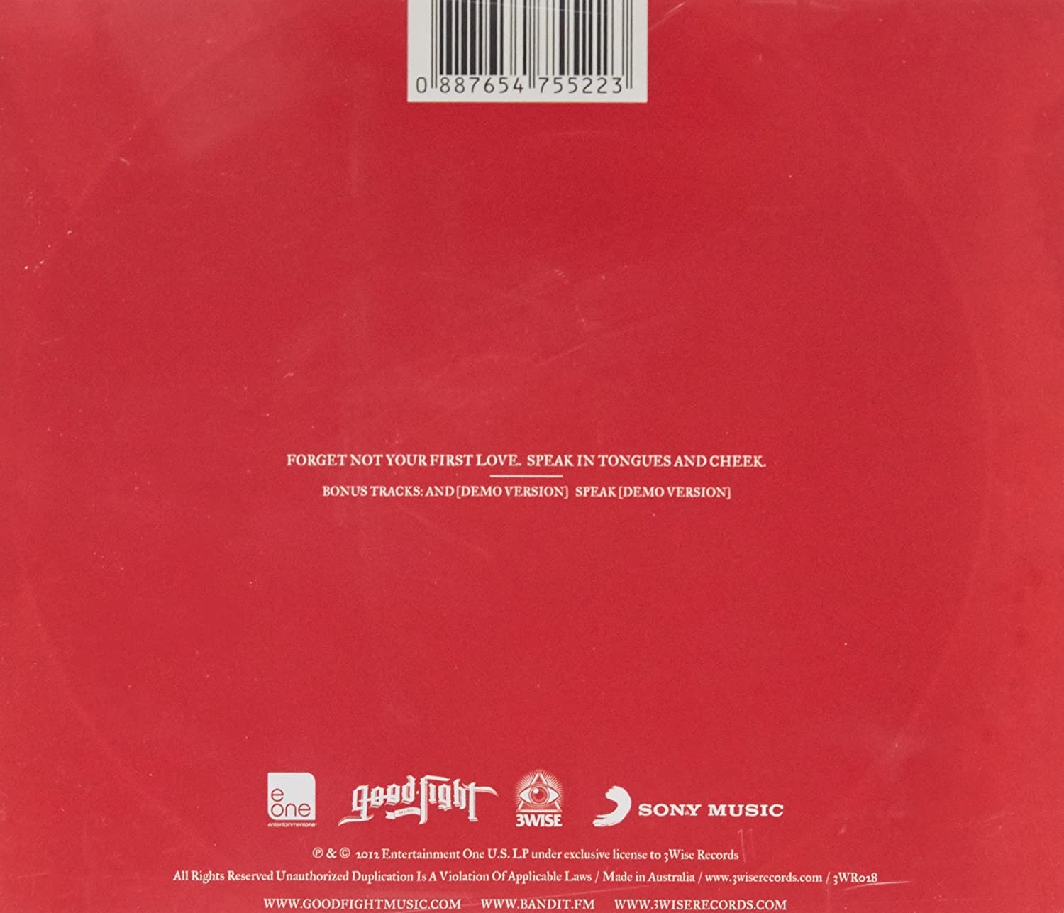 ONE WING (AUSTRALIAN TOUR EDITION