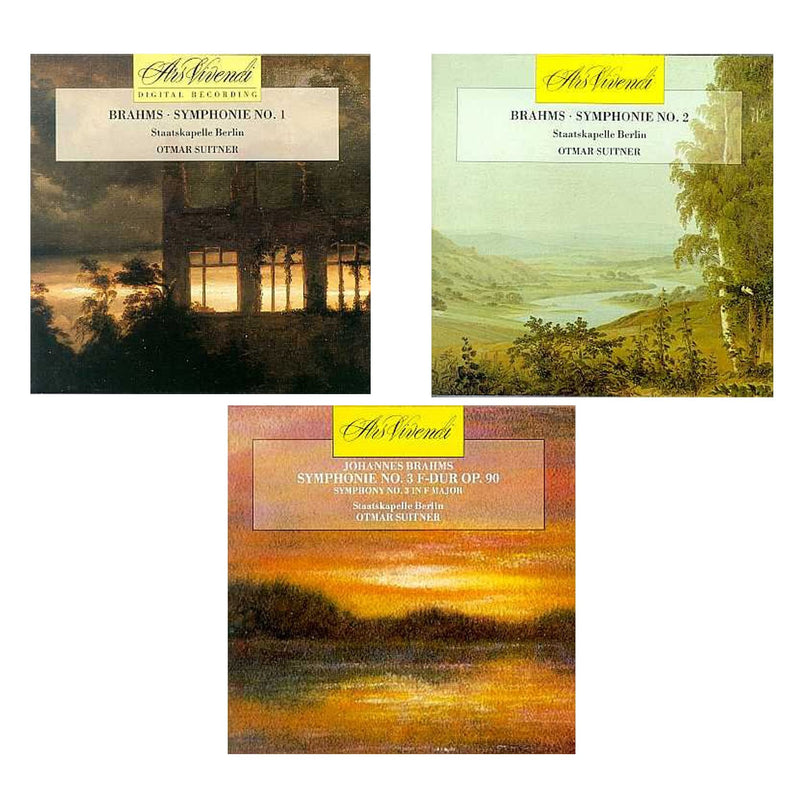 Hochwertige 3 CD Geschenkbox von Ars Vivendi: BRAHMS: SINFONIEN 1-3