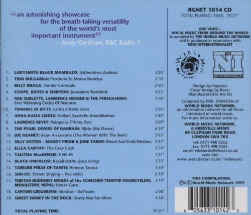 One Voice - Vocal Music From Around the World