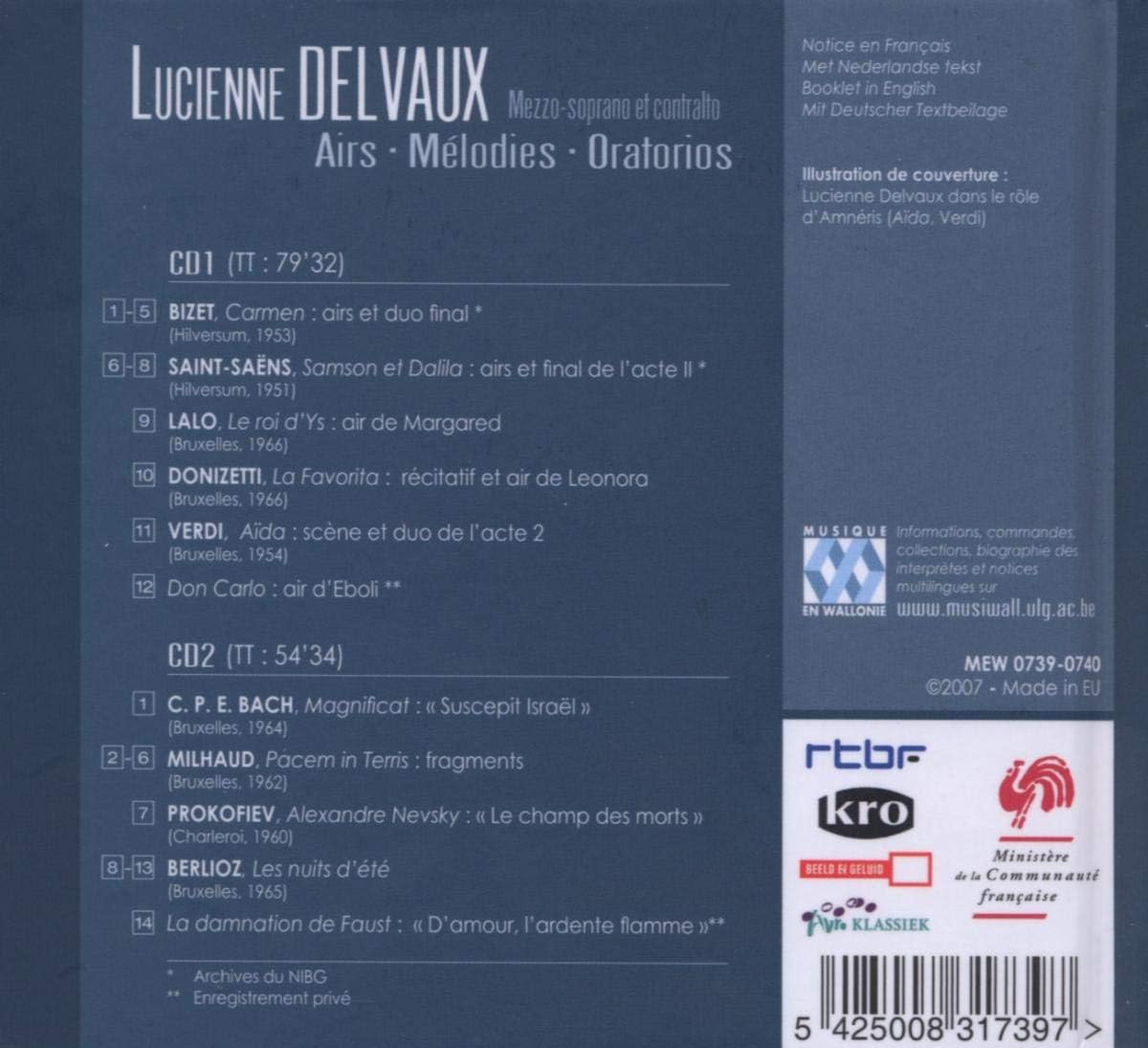 Airs, Melodies, Oratorios (Delvaux)