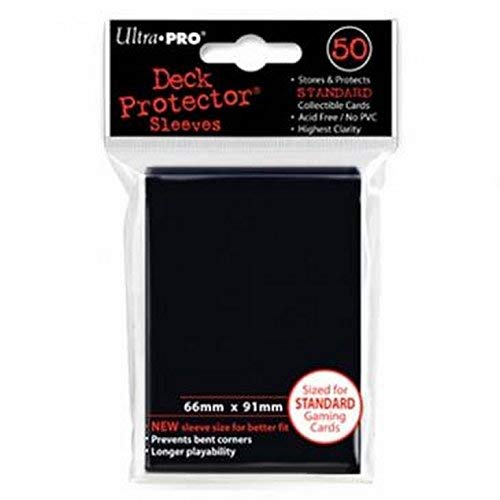Deck Protector Pack: Black Solid 50Ct (Display 12)
