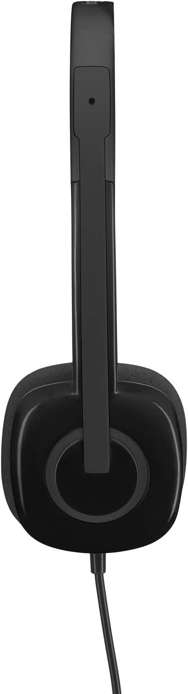 Logitech H151 Wired Headset, Stereo Headphones with Rotating Noise-Cancelling Microphone, 3.5 mm Audio Jack, In-Line Controls, PC/Mac/Laptop/Tablet/Smartphone