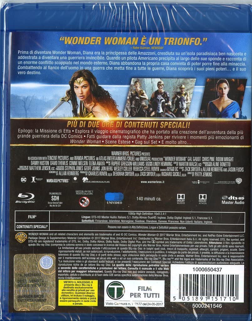 wonder woman - blu ray BluRay Italian Import