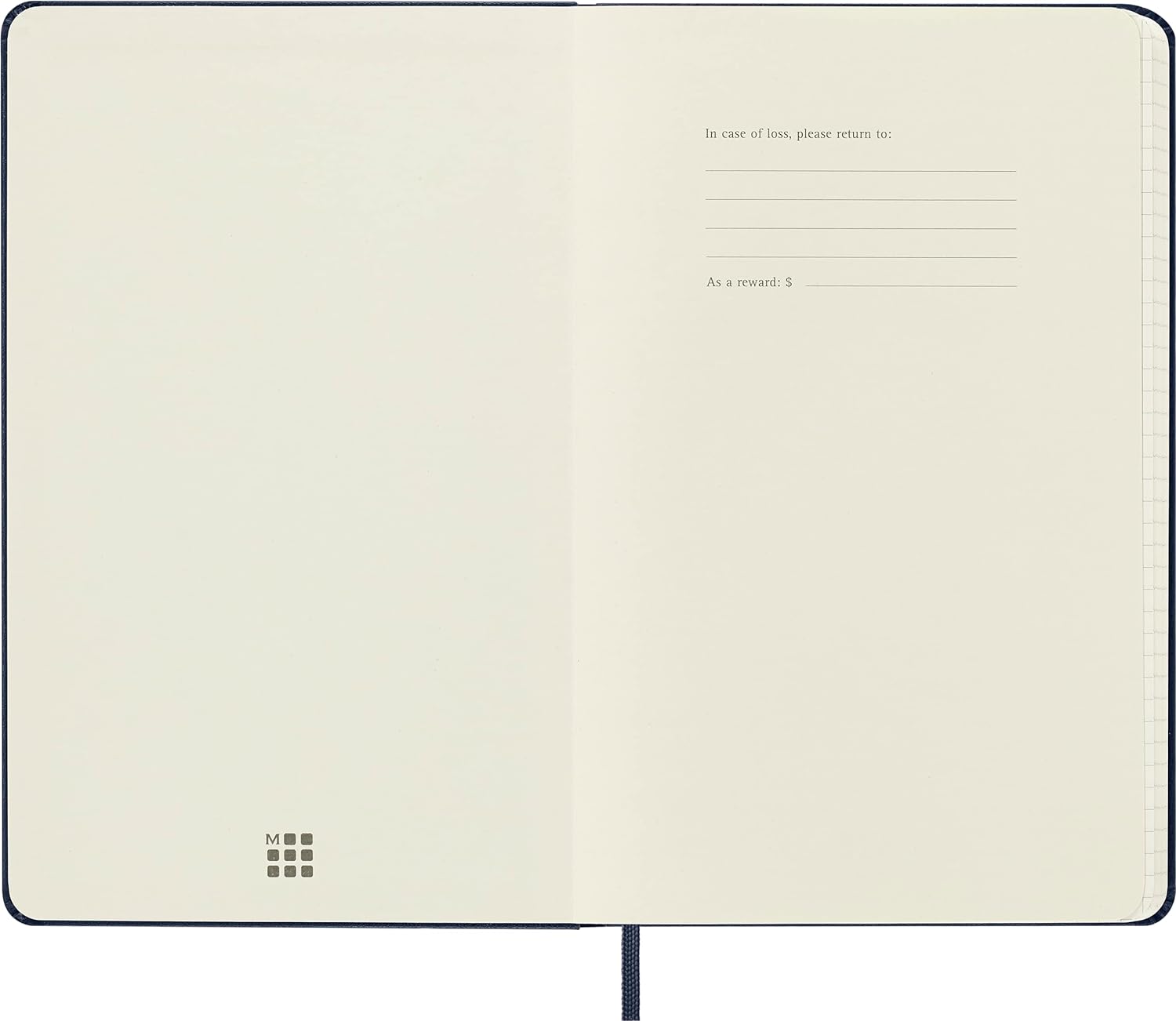 Moleskine Classic Squared Paper Notebook, Hard Cover and Elastic Closure Journal, Color Sapphire Blue, Size Large 13 x 21 cm, 240 Pages