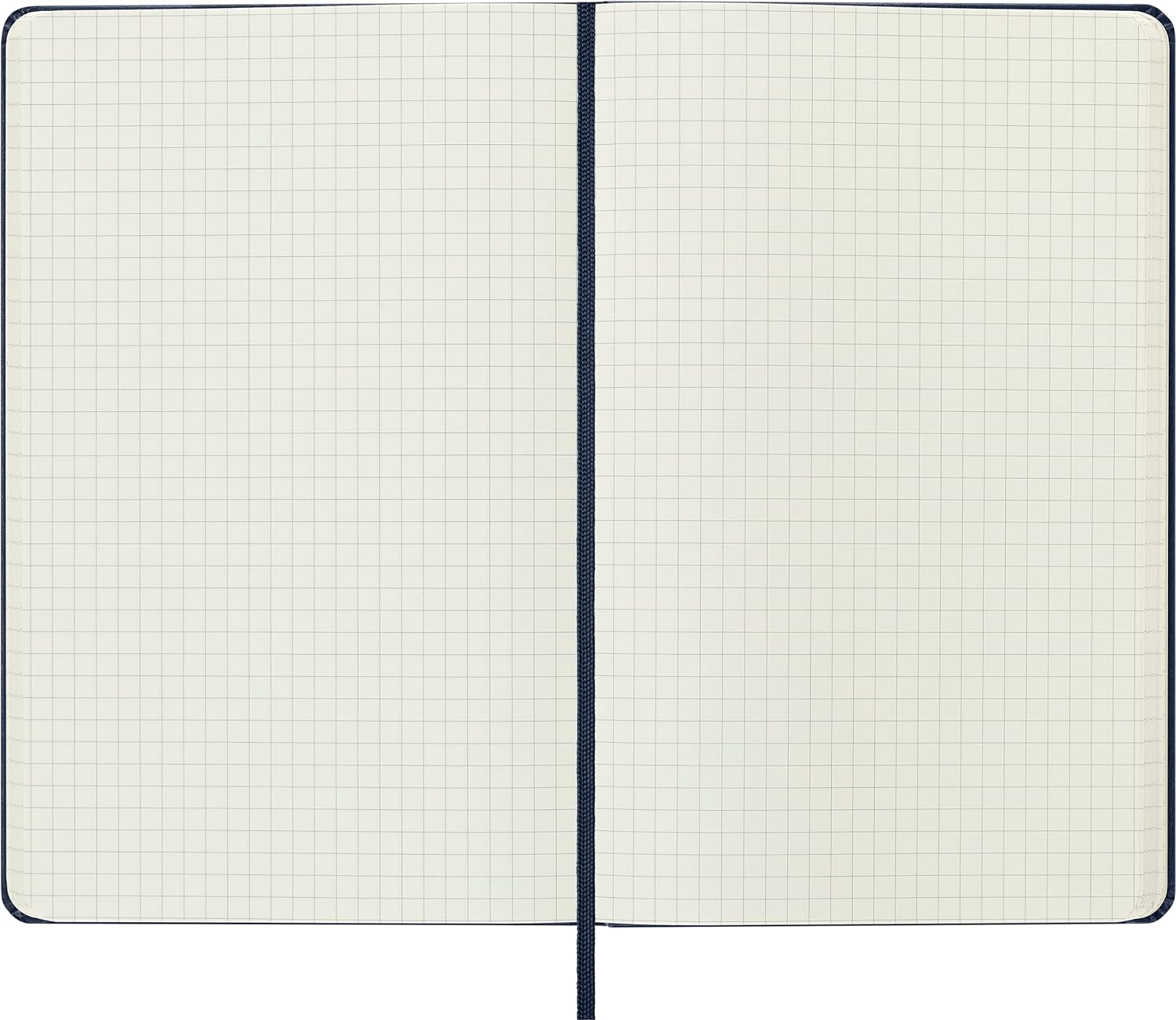 Moleskine Classic Squared Paper Notebook, Hard Cover and Elastic Closure Journal, Color Sapphire Blue, Size Large 13 x 21 cm, 240 Pages