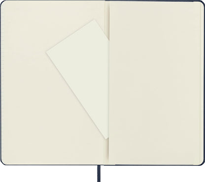 Moleskine Classic Squared Paper Notebook, Hard Cover and Elastic Closure Journal, Color Sapphire Blue, Size Large 13 x 21 cm, 240 Pages