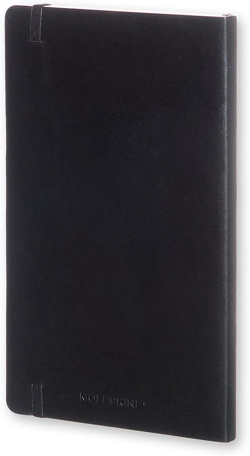 Moleskine Classic Dotted Paper Notebook, Soft Cover and Elastic Closure Journal, Color Black, Size Large 13 x 21 A5- 192 Pages Black Large Dotted