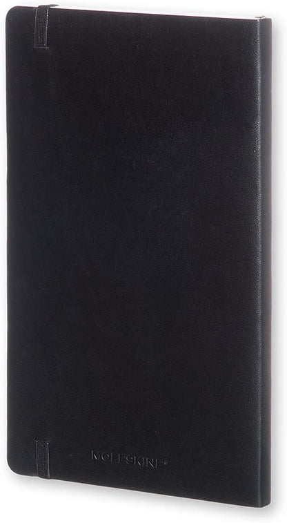 Moleskine Classic Dotted Paper Notebook, Soft Cover and Elastic Closure Journal, Color Black, Size Large 13 x 21 A5- 192 Pages Black Large Dotted