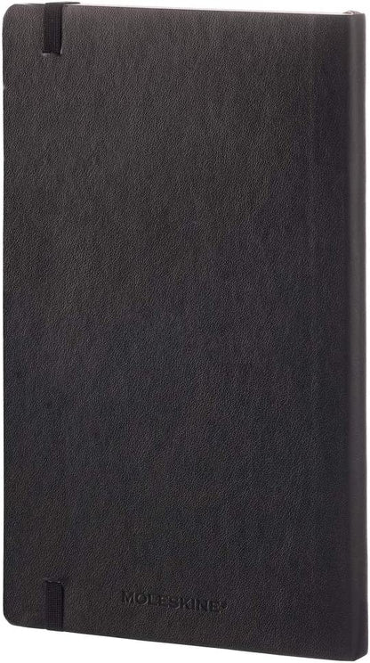 Moleskine Classic Dotted Paper Notebook, Soft Cover and Elastic Closure Journal, Color Black, Size Large 13 x 21 A5- 192 Pages Black Large Dotted