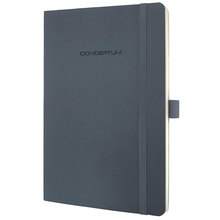 SIGEL CO329 Premium Notebook lined, A5, softcover, Grey - Conceptum