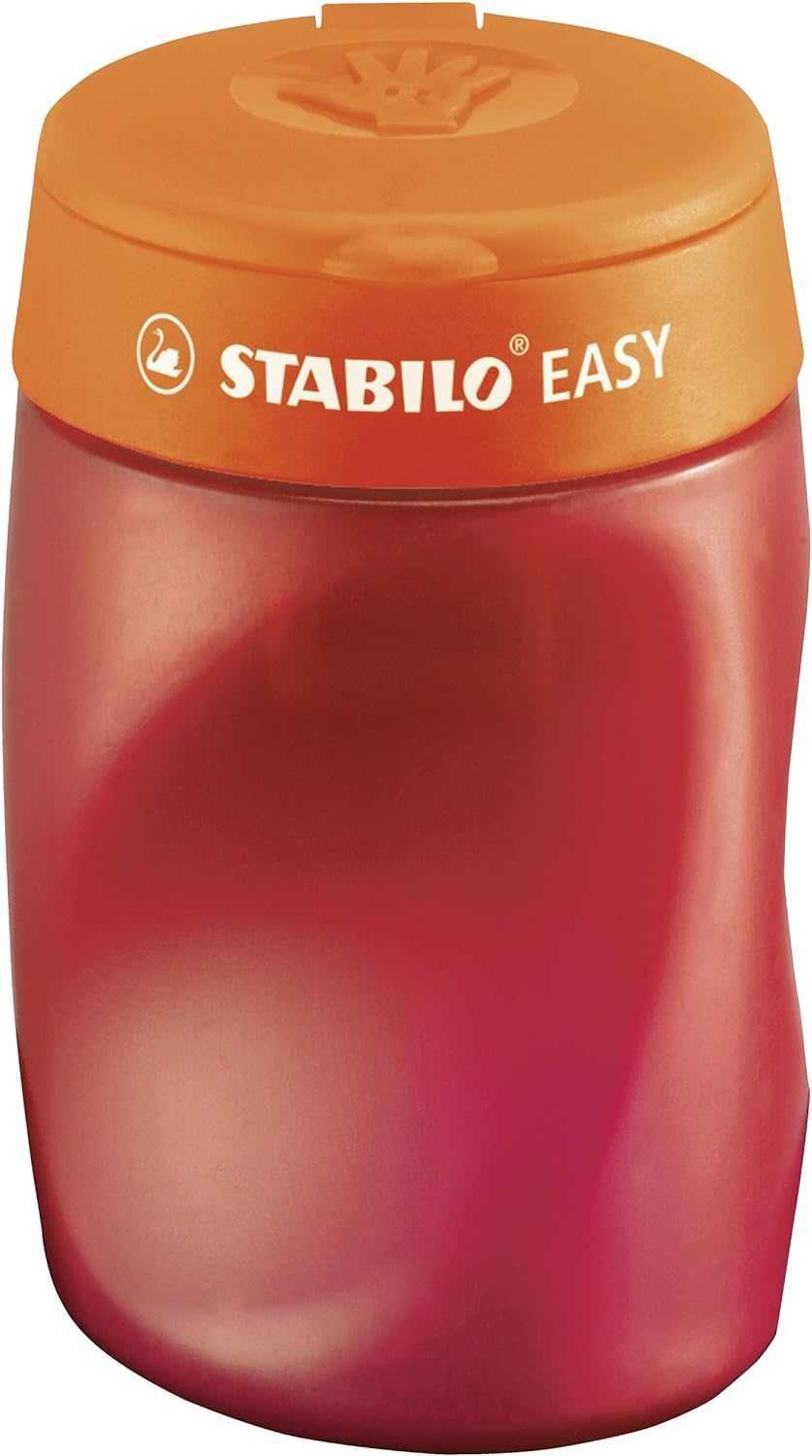 Ergonomic Container Sharpener - STABILO EASYsharpener - 3 in 1 - Right-Handed - Orange