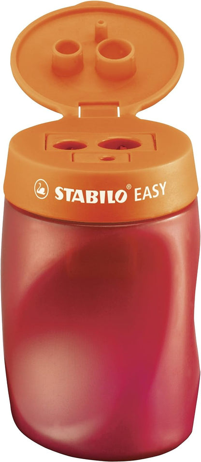Ergonomic Container Sharpener - STABILO EASYsharpener - 3 in 1 - Right-Handed - Orange