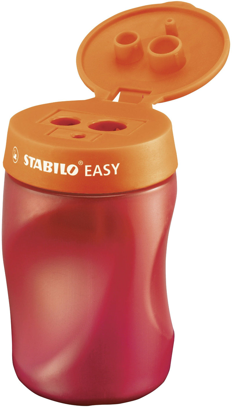 Ergonomic Container Sharpener - STABILO EASYsharpener - 3 in 1 - Right-Handed - Orange