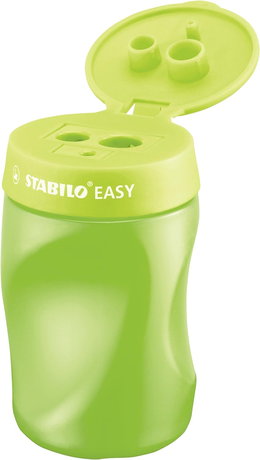 Ergonomic Container Sharpener - STABILO EASYsharpener - 3 in 1 - Right-Handed - Green