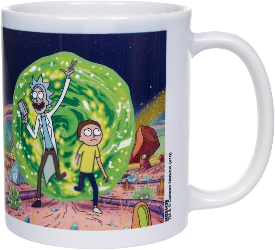 Rick and Morty Kaffeebecher Portal weiß, 1 Stück (1er Pack