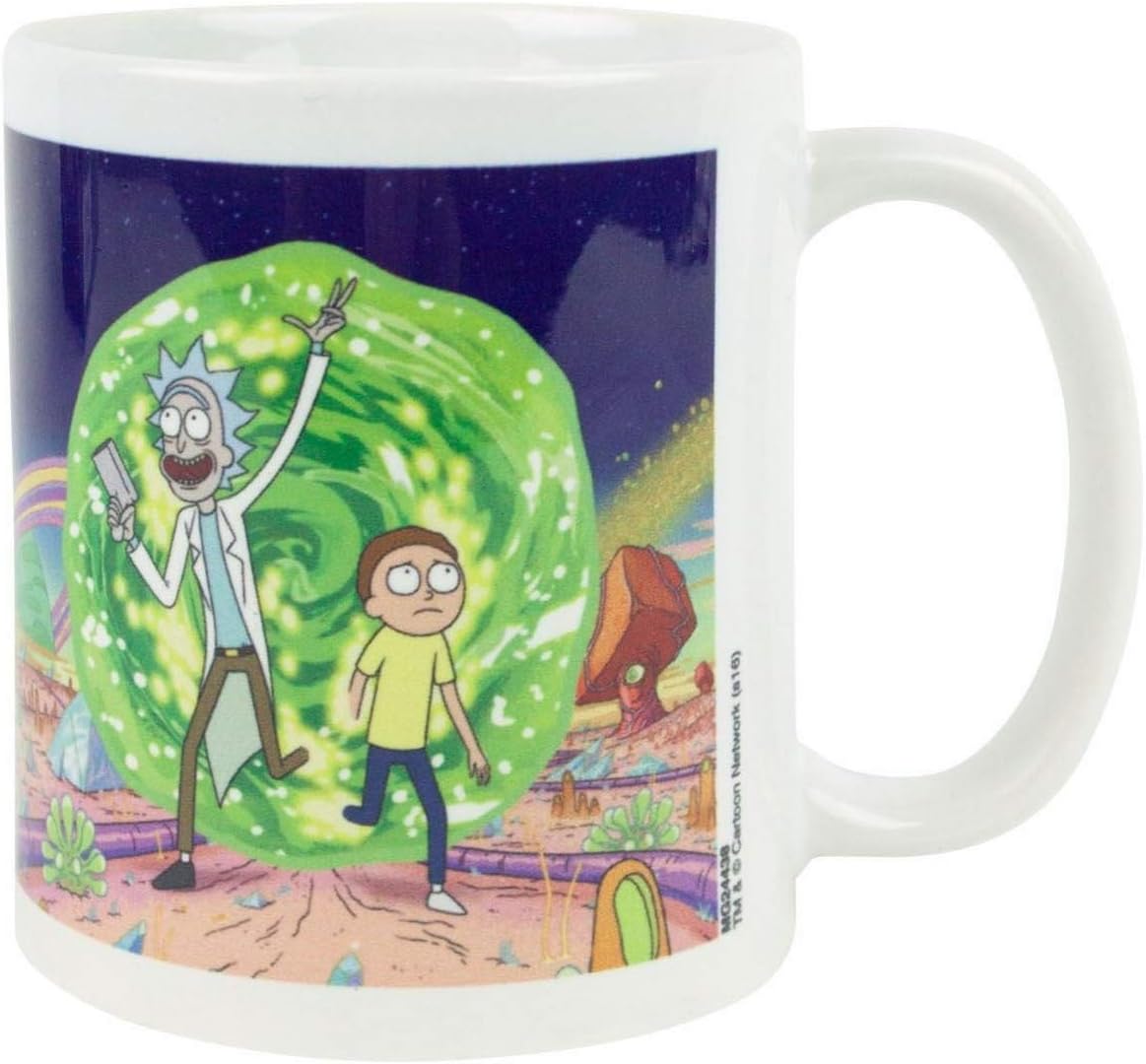 Rick and Morty Kaffeebecher Portal weiß, 1 Stück (1er Pack