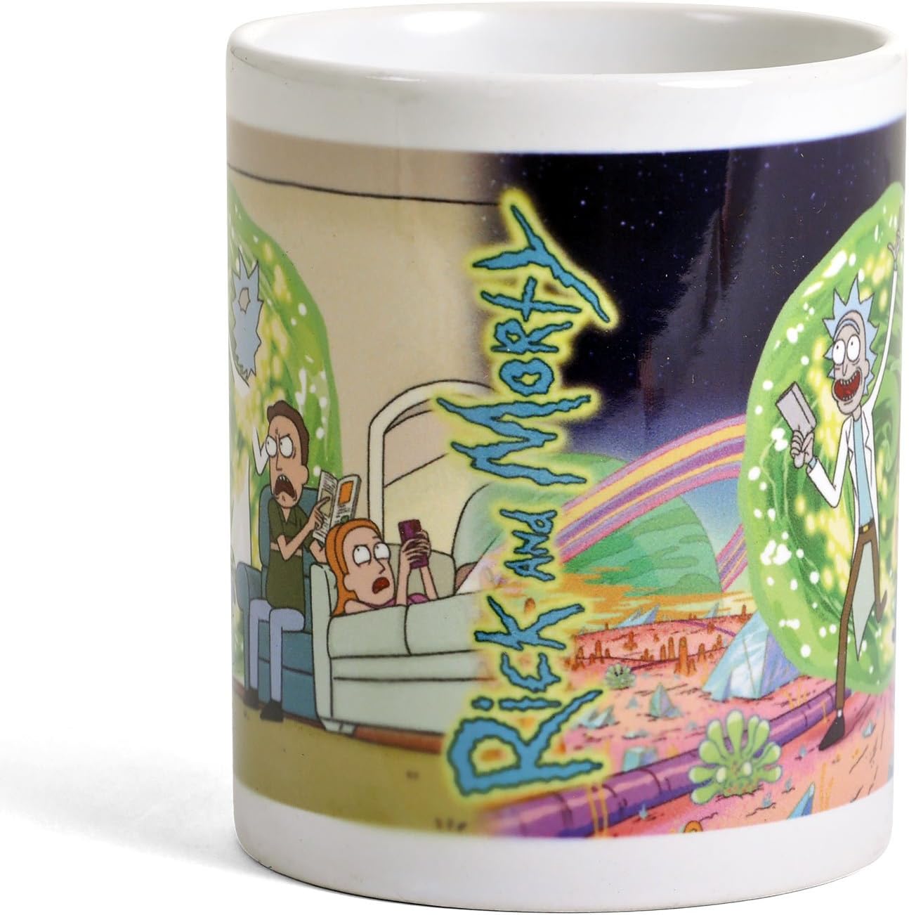 Rick and Morty Kaffeebecher Portal weiß, 1 Stück (1er Pack