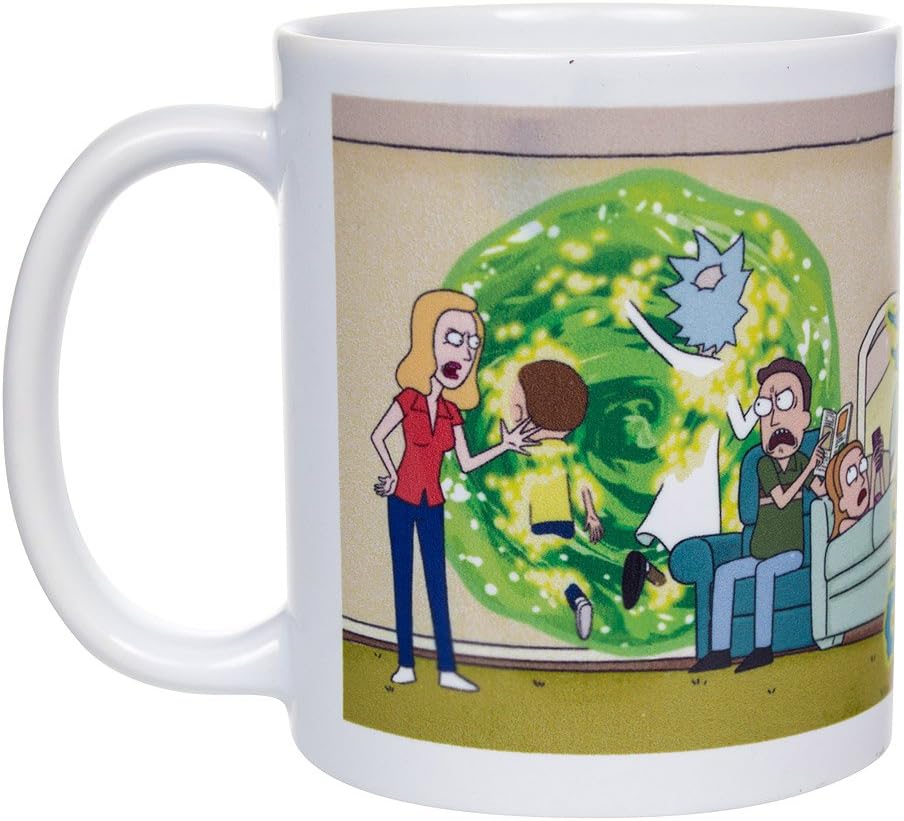 Rick and Morty Kaffeebecher Portal weiß, 1 Stück (1er Pack