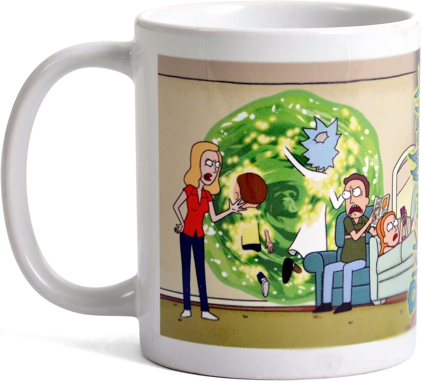 Rick and Morty Kaffeebecher Portal weiß, 1 Stück (1er Pack