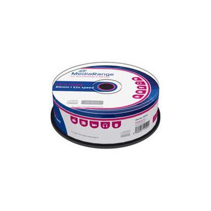 MediaRange MR201 CD-R 700MB 25pieza(s) CD en Blanco - CD-RW vírgenes (CD-R, 700 MB, 25 Pieza(s), 80 mm, 80 min, Plata)