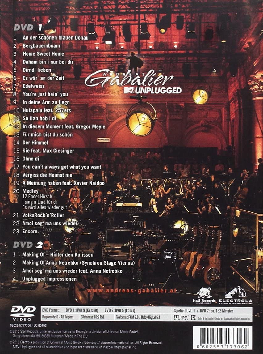 MTV Unplugged, 2 DVDs