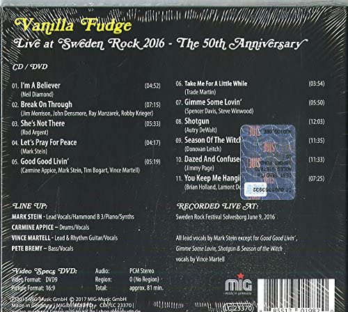 Vanilla Fudge: Live at Sweden Rock 2016 - The 50th Anniversary