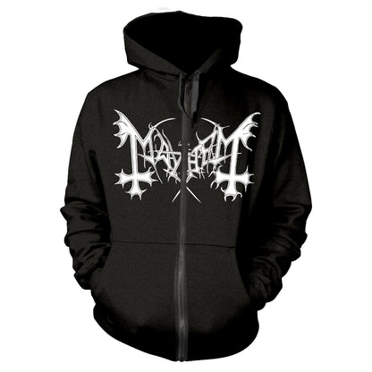 MAYHEM - DE MYSTERIIS DOM SATHANAS BLACK Hooded Sweatshirt with Zip XX-Large