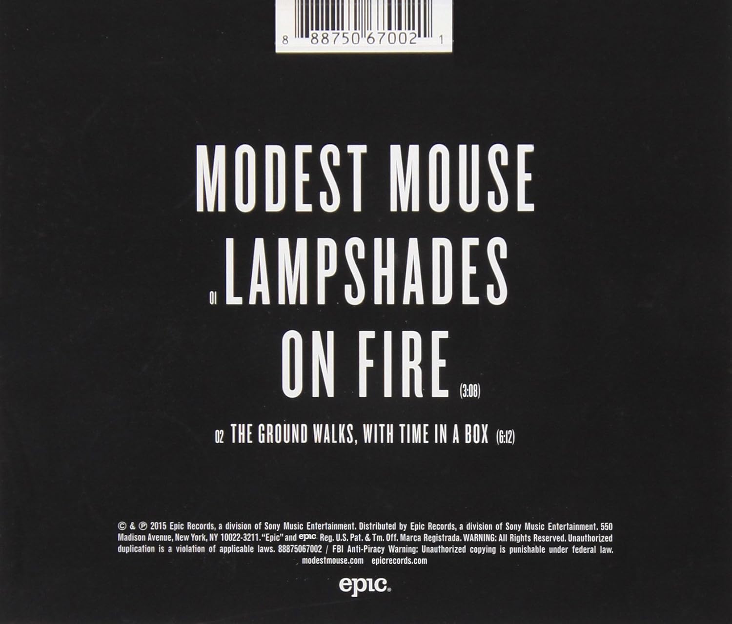 Lampshades on Fire / The Ground Walks With Time in a Box