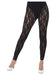 Smiffys 80s Lace Leggings, Black