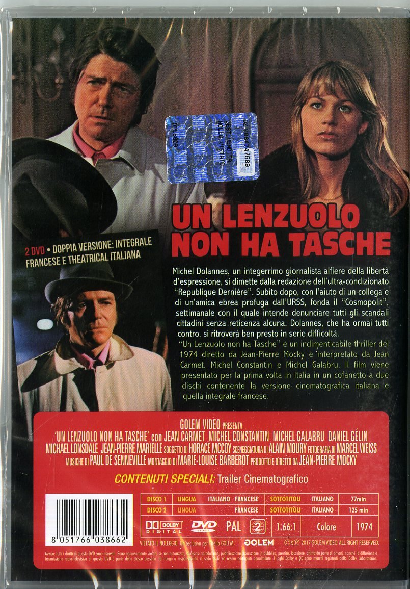 un lenzuolo non ha tasche DVD Italian Import