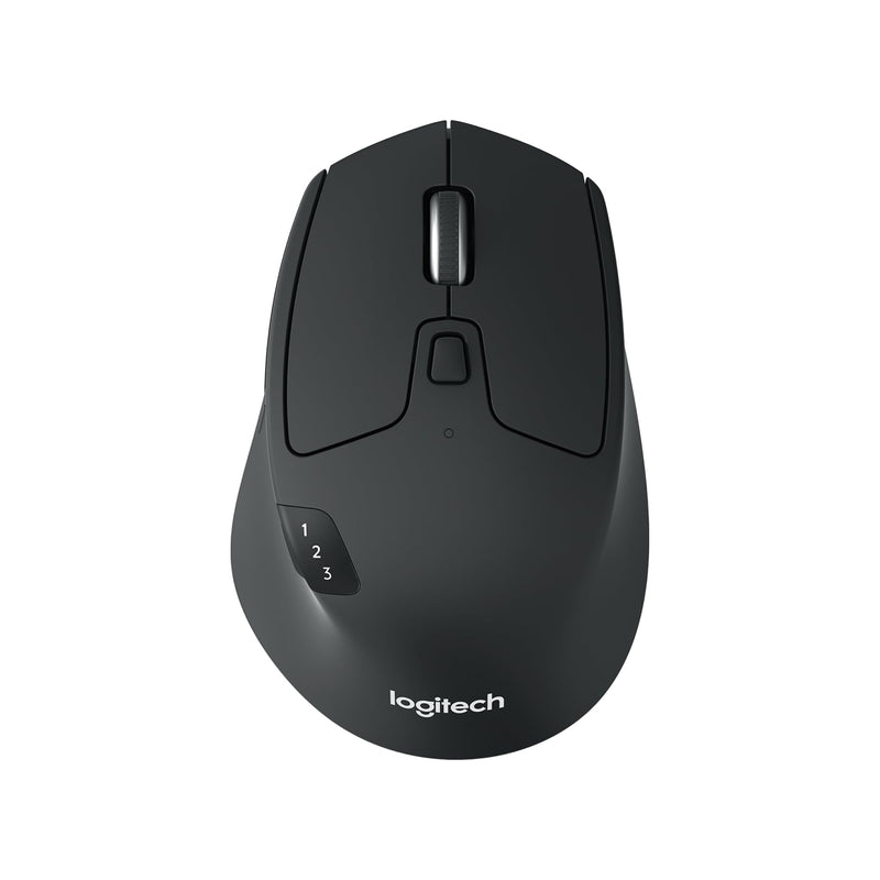 Logitech M720 Triathlon Multi-Device Kabellose Maus, Bluetooth, USB-Unifying-Empfänger, 1000 DPI, 6 programmierbare Tasten, 2-Jahres-Batterie, Für Laptop, PC, Mac, iPadOS - Grau