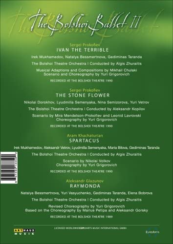 The Bolshoi Ballet 2: Ivan the Terrible, The Stone Flower, Spartacus, Raymonda