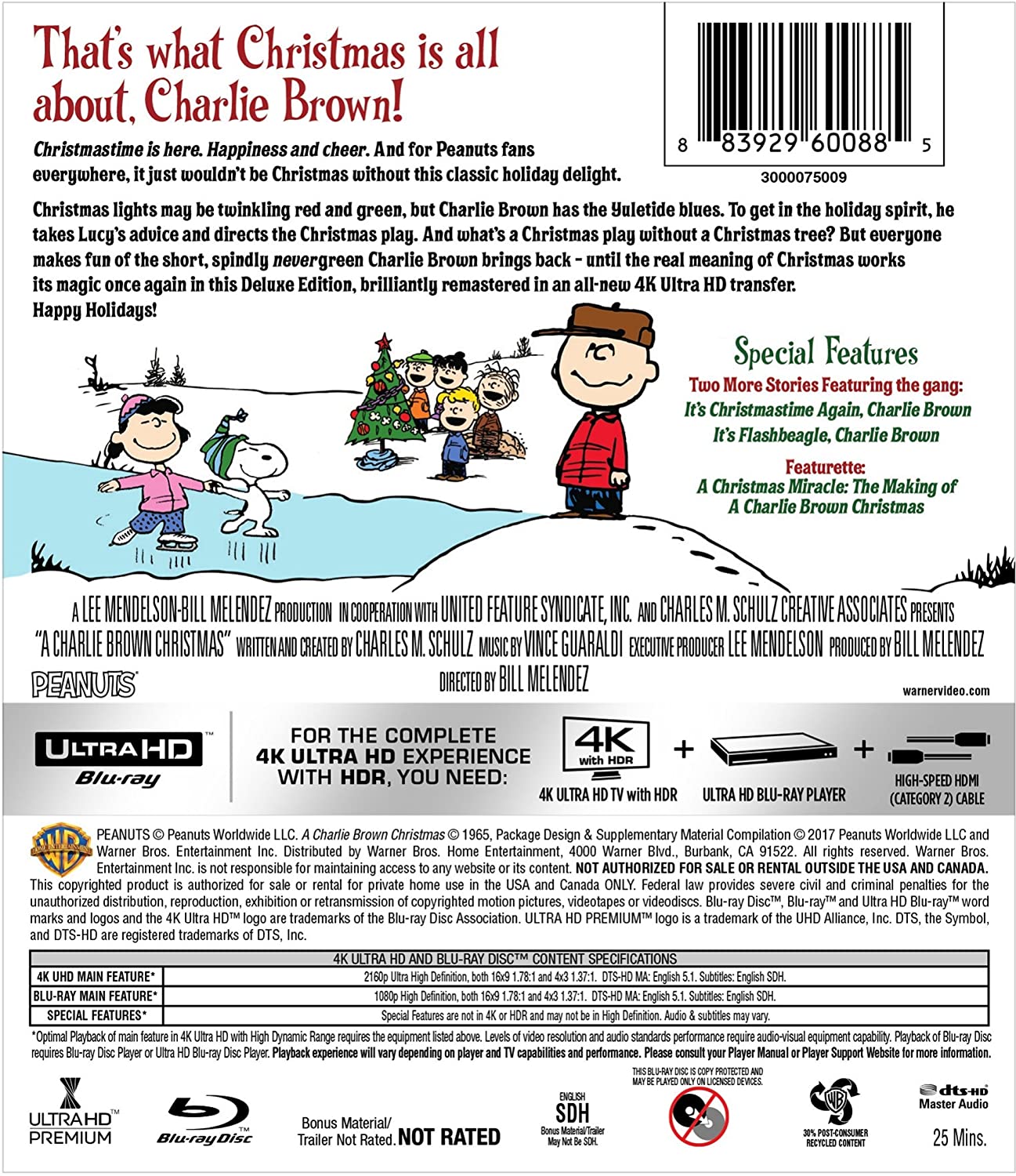 A Charlie Brown Christmas (4K Ultra HD + BD+UV)