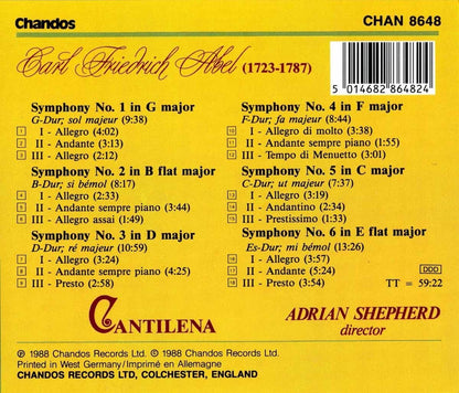 Six Symphonies (Cantilena, Shepherd)