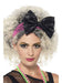 Smiffys 80s Lace Headband, Black & Pink
