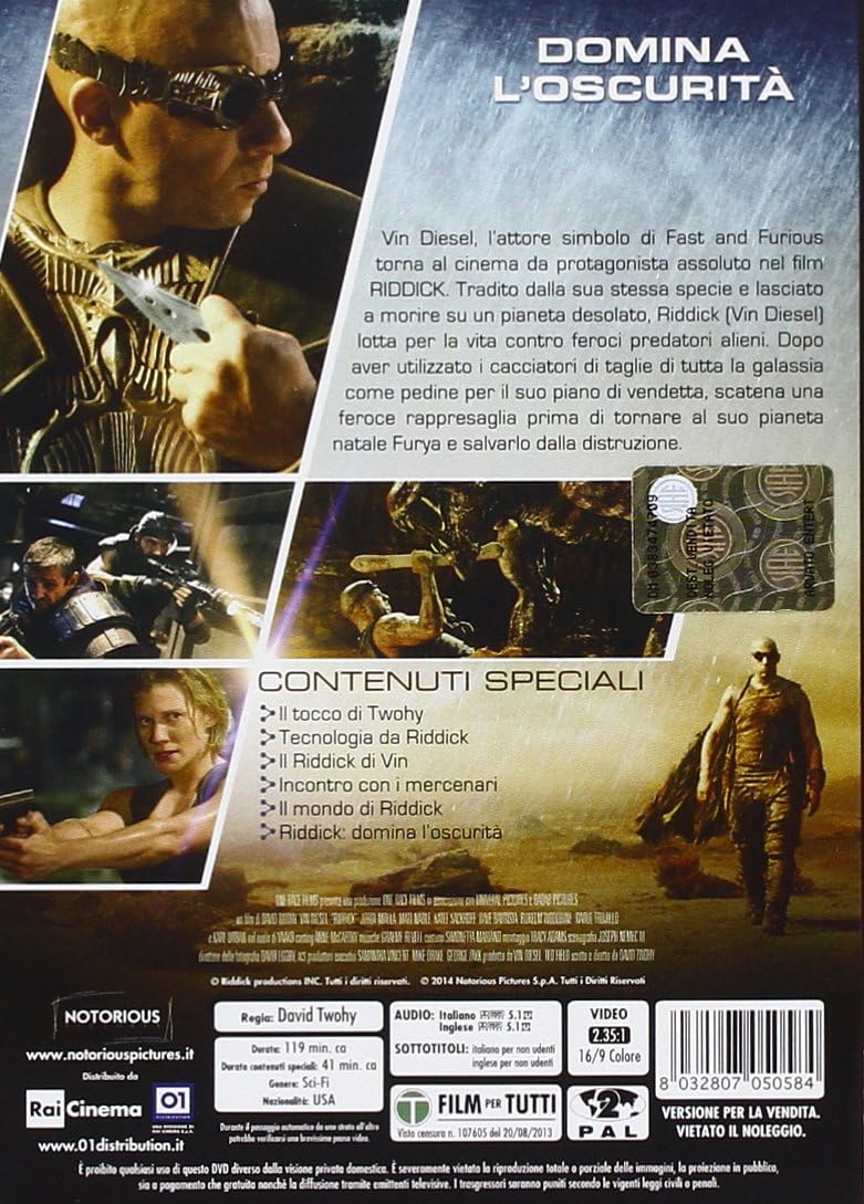 riddick dvd Italian Import